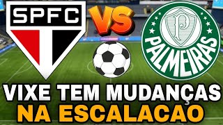 HERNÁN CRESPO FAZ MUDANÇAS ARRISCADAS NA ESCALAÇÃO DO SÃO PAULO X PALMEIRAS
