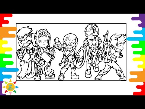 AVENGERS  Coloring Page | Avengers Heroes Coloring  | Jim Yosef - Eclipse [NCS Release]
