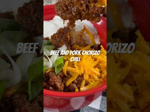 The ultimate cozy meal  Beef and Pork Chorizo Chili  #food# #cozymeal #porkchorizo #chorizo