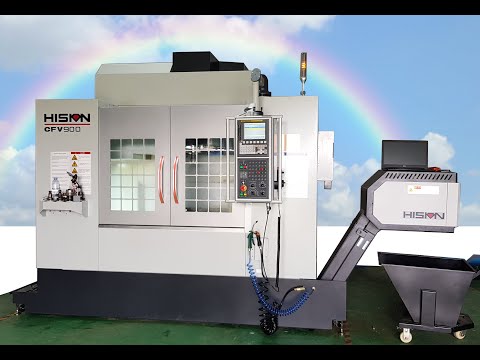 Вертикальный фрезерный трехосевой обрабатывающий центр с ЧПУ Hision CFV900 - Видео c Youtube №1