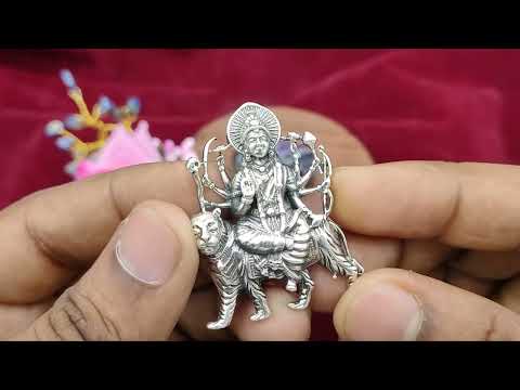 Goddess Maa Durga Locket in Pure Sterling Silver video