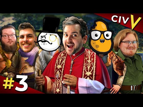 Friendship Ended With Daltos | Civ 5: The Pope Wars #3 w/ The Spiffing Brit and PotatoMcWhiskey