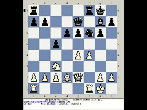 Engqvist, Thomas vs Malakhov, Vladimir | Budapest FS07 GM Chess 1995, Hungary
