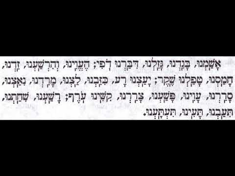 Yom Kippur Musaf 66 - Ashamnu