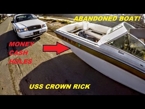 Searching And Destroying An Abandoned Tweaker Boat! Ford Crown Victoria Police Interceptor P71 Video