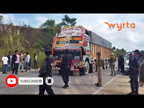 Lai bait i yakhih pynyuiñ ya ki Truck kit Cement hapyrdi i khang ki bor District ha Jowai Bypass