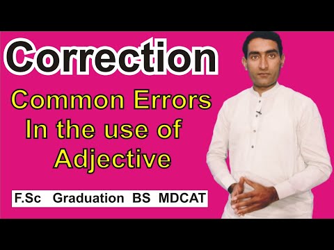 Errors in Adjectives: Correction
