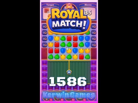 Royal Match Level 1586 - No Boosters Gameplay