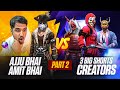 PART 2 AJJUBHAI AMITBHAI VS 4 BIG SHORTS YOUTUBERS GARENA FREE FIRE TOTAL GAMING