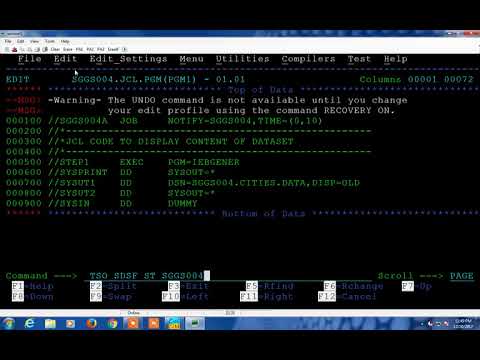 IBM Mainframe - Tutorial for JCL using dataset