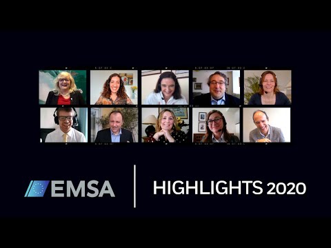 Gertuvė Emsa FLOW Plonas vėsinamasis grafinas iš stiklo, ąsotis (skaidrus/nerūdijantis plienas, su aušinimo stotimi) video