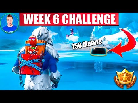 Fortnite WEEK 6 CHALLENGE GUIDE - Slide An Ice Puck 150M In A Single Throw