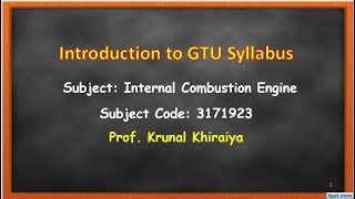 Introduction to GTU Syllabus| 3171923