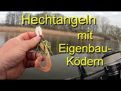Pike fishing with homemade lures. Chatterbaits and soft plastic lures catch my first pike of the ...