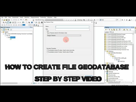 How to create a File Geodatabase, Feature Dataset and Feature Classes in ArcGIS Step by Step Video