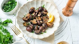 Air Fry Garlic Mushrooms - Quick, Easy & Delicious Mushrooms