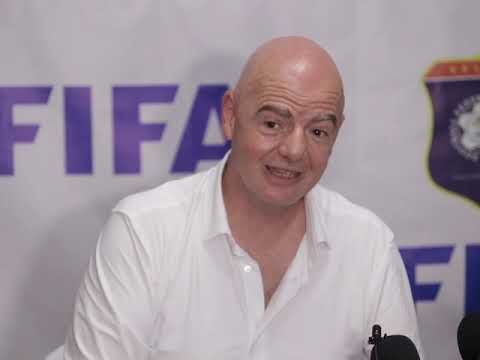 Gianni Infantino, the Pres. of FIFA, Meets With Government Officials and F.F.B. Management in Belize