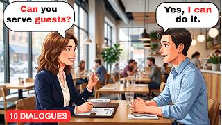 30 Minutes of Simple English Conversations: Restaurant Job Interview & Work English (A1-A2)