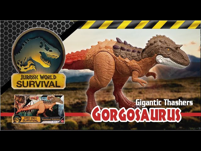 Vídeo relacionado con Mattel Jurassic World Grandes embestidas Gorgosaurio Grande Juguete de Figura de Dinosaurio con 2 Funciones de Ataque y evolución, Juego Digital, JKL86