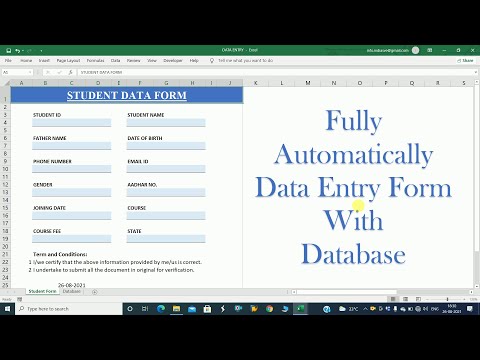 Fully Automated Data Entry Software in Excel | Creating Easy Data Entry Forms in Excel with Database