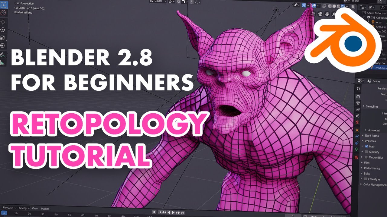 Retopology for Beginners in Blender 2.8 - Retopo the Correct Way
