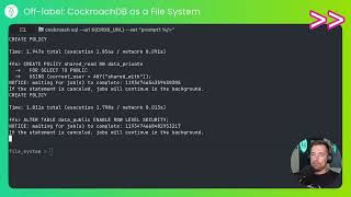 Off Label: CockroachDB as a File System