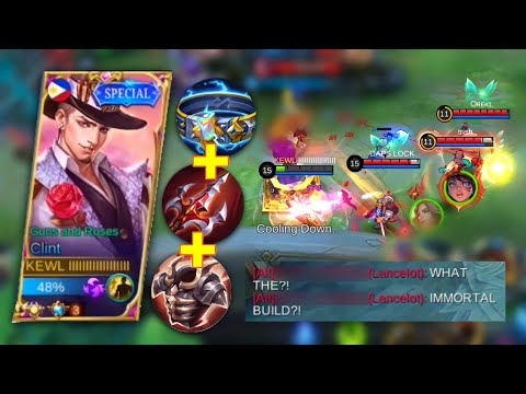 CLINT IMMORTAL MODE WITH THIS BUILD!🔥 TOP GLOBAL CLINT NEW BEST BUILD | PLEASE TRY✓ -MLBB