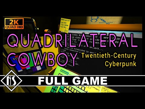 Quadrilateral Cowboy (PC) Cyberpunk Hacking |Longplay - Walkthrough - Gameplay| No Commentary