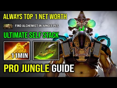 ULTIMATE JUNGLE GUIDE 11Min Radiance Alchemist Insane Self Stack Top 1 Networth Dota 2
