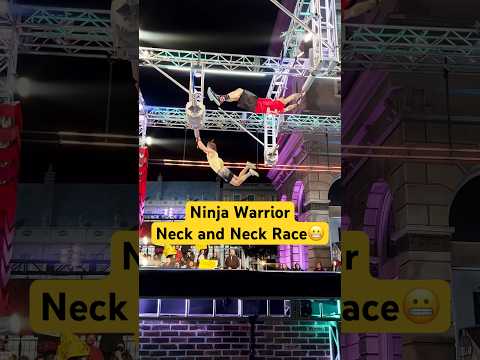 NINJA WARRIOR CRAZY CLOSE RACE #shorts #youtubeshorts