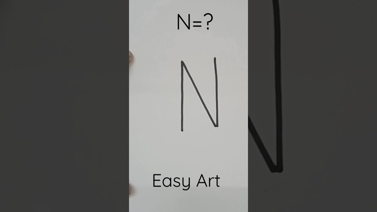 net drawing with letter N #shorts