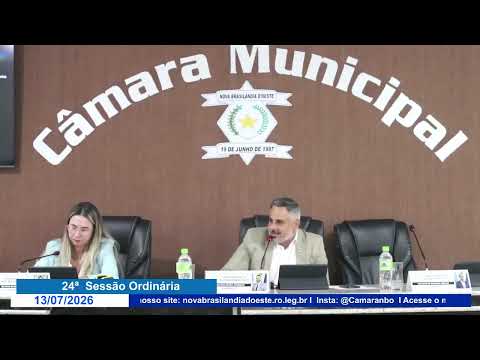 24° Sessão Ordinária da Câmara Municipal de nova Brasilandia D´Oeste de 2026.
