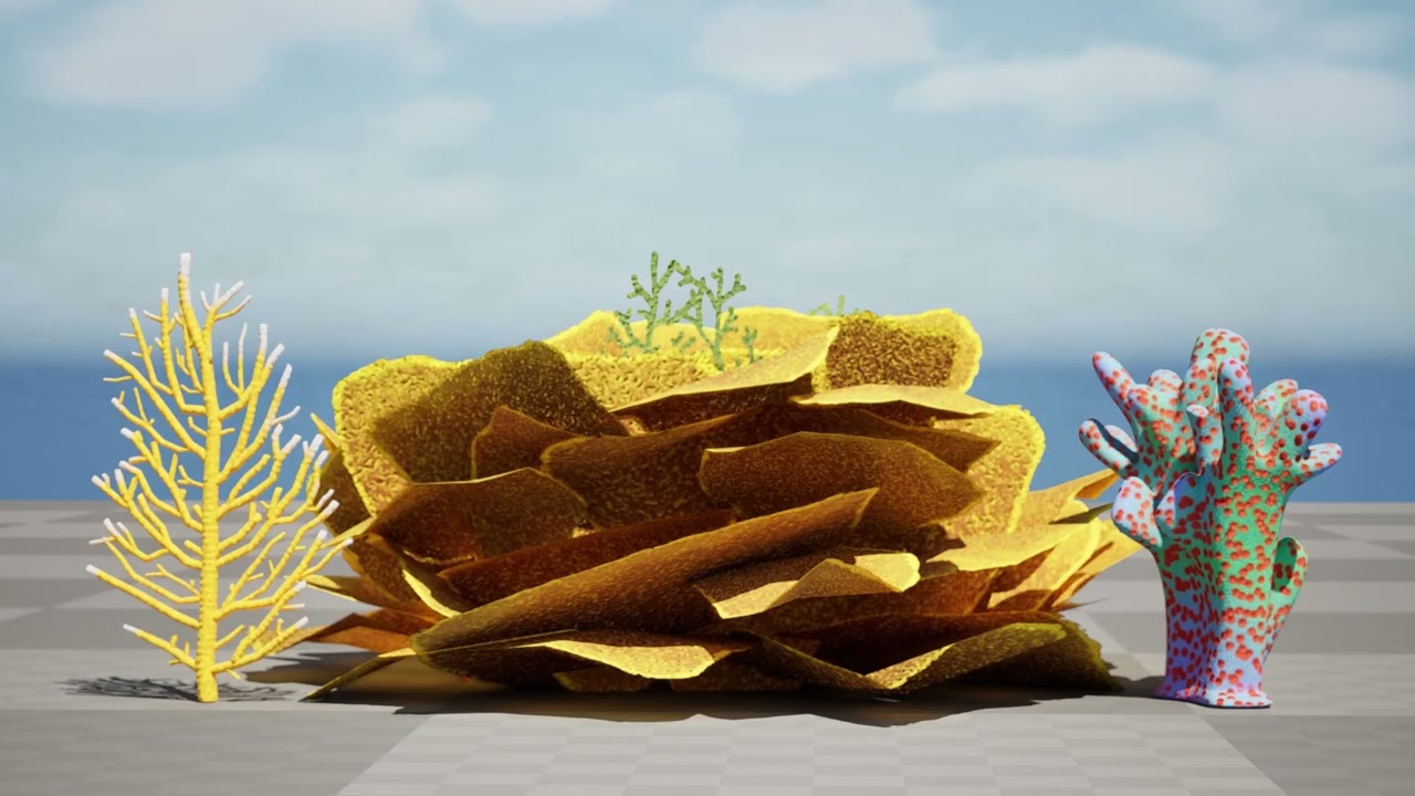 Pacote Subaqu&aacute;tico de Corais e Plantas - s Modelo 3D