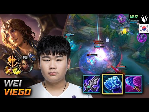 Wei Jungle Viego Build Frostfire Gauntlet Conqueror - Wei Viego Match Highlight - LOL KR 12.17