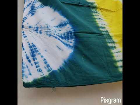 Blue & white beautiful shaded tie and dye cushion cover, siz...