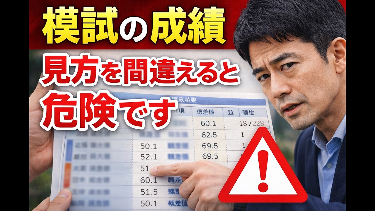 模試の成績、見方を間違えると危険です