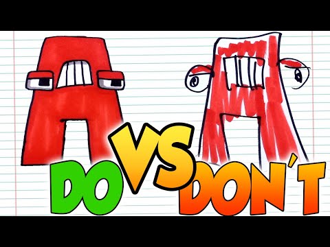 DOs & DON'Ts Drawing ALPHABET LORE (A-Z) In 1 Minute CHALLENGE!
