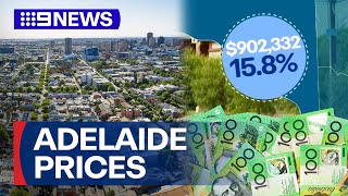 Median Adelaide house price soars | 9 News Australia