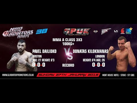 GPUK Night Of The Gladiators 38: Pavel Dailidko VS Donatas Kilokmanas
