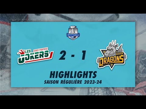 Jokers de Cergy-Pontoise 2-1 Dragons de Rouen - Highlights - Synerglace Ligue Magnus 2023/24