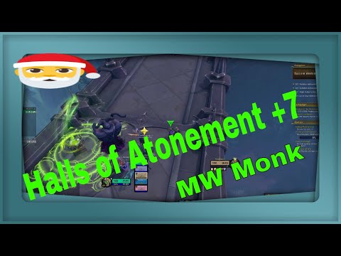 Halls of Atonement Mythic Plus +7 Keystone Mistweaver Monk Gameplay