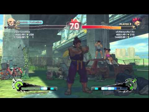 SSF4 AE: ViperGoomba (Gouken) vs xXAlwaysNo1Xx (Akuma)