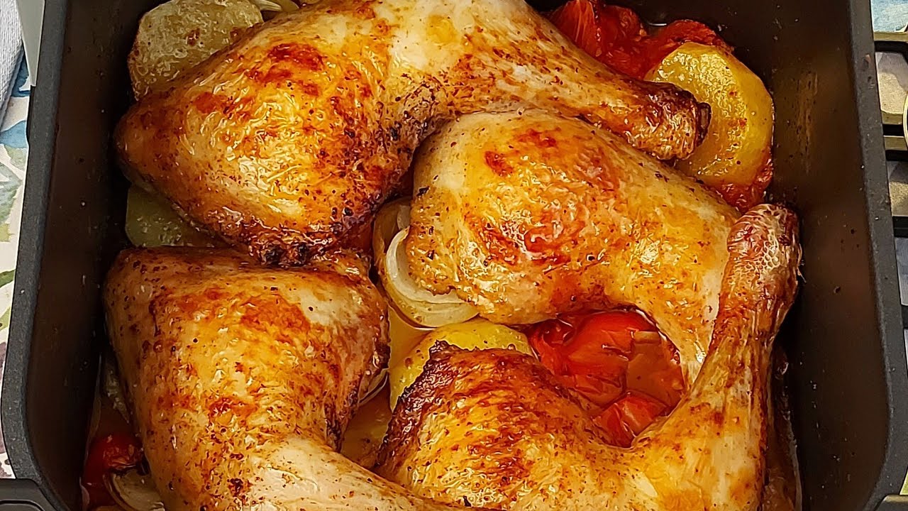 🍗 POLLO ASADO CON PATATAS PANADERA AHORRANDO LUZ Y TIEMPO🔌🕝 #airfryer // BEATRIZ COCINA