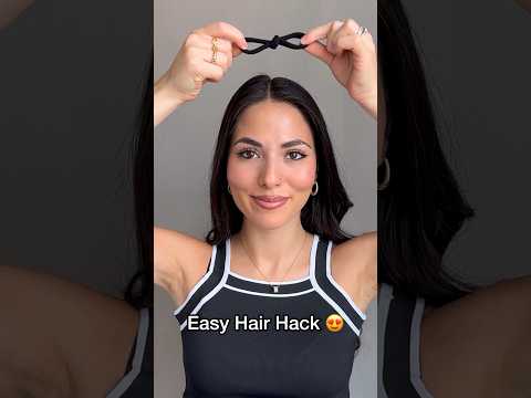 Easy hair hack for medium and long hair 👀🖤 #hairstyles #hairhacks #hair #sho#explorepage