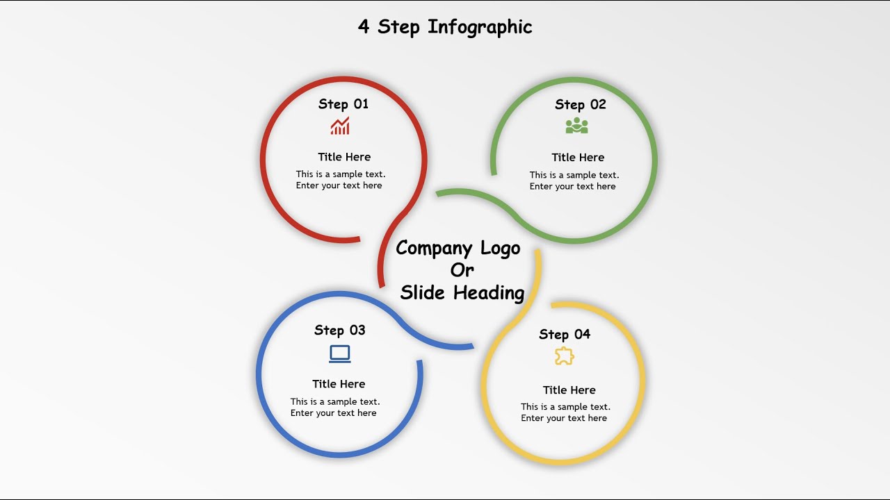 ATS12_04 Step Circular Infographic | Free PowerPoint Templates