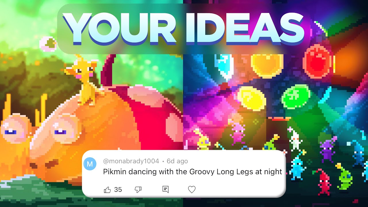 Bringing YOUR IDEAS to LIFE! | Pikmin 4 PIXEL ILLUSTRATIONS