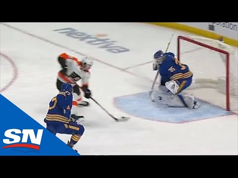 Ivan Provorov Takes Pass From Travis Konecny & Beats Linus Ullmark Five-Hole For OT Winner