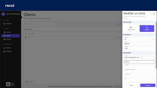Offre embarquement - MyU Gestion commerciale  - Clients - Modifier un client