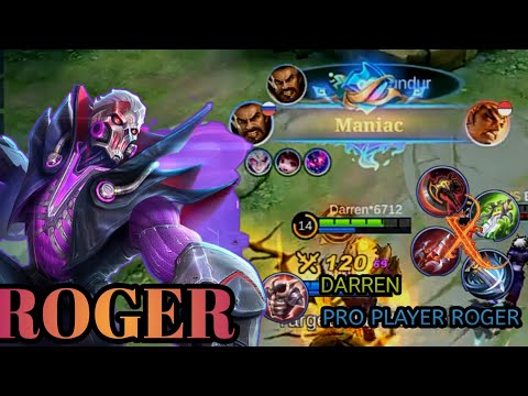 Crazy MANIAC Roger/Top Pro Player Solo RANK_mlbb#mobilelegend