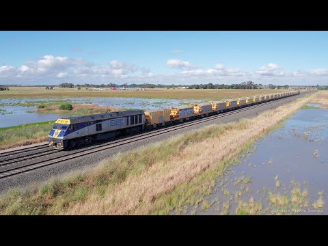 SSR Push-Pull Ballast Train 7M22V With EL62 & EL56 (17/12/2022) - PoathTV Australian Railways